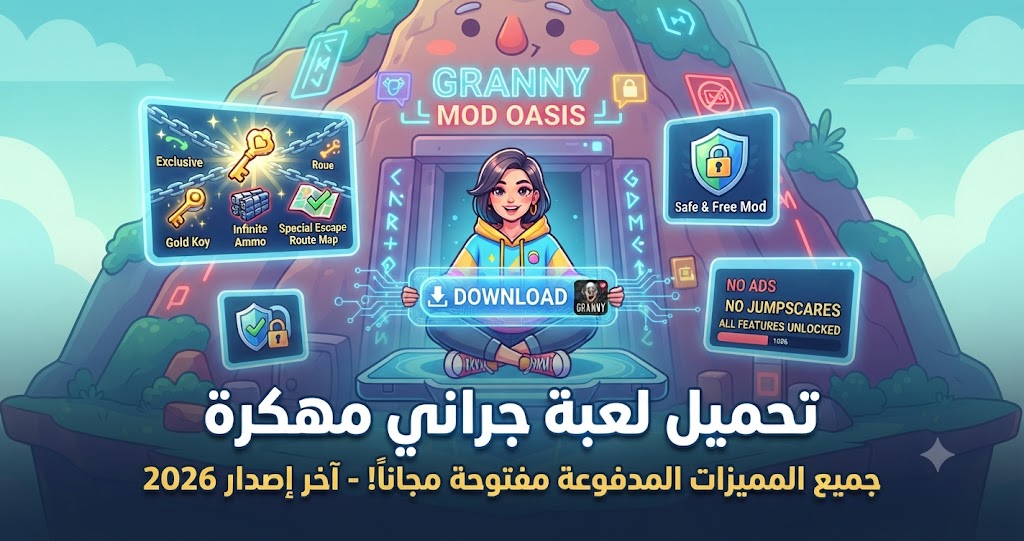 تحميل لعبة جراني مهكرة (Granny Mod APK) آخر إصدار 2026: جميع المميزات المدفوعة مفتوحة مجاناً!