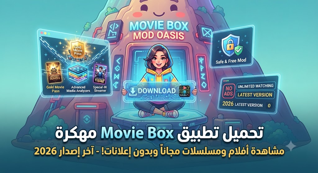 تحميل تطبيق Movie Box مهكرة (Movie Box Pro Mod APK) آخر إصدار 2026: مشاهدة أفلام ومسلسلات مجاناً وبدون إعلانات!