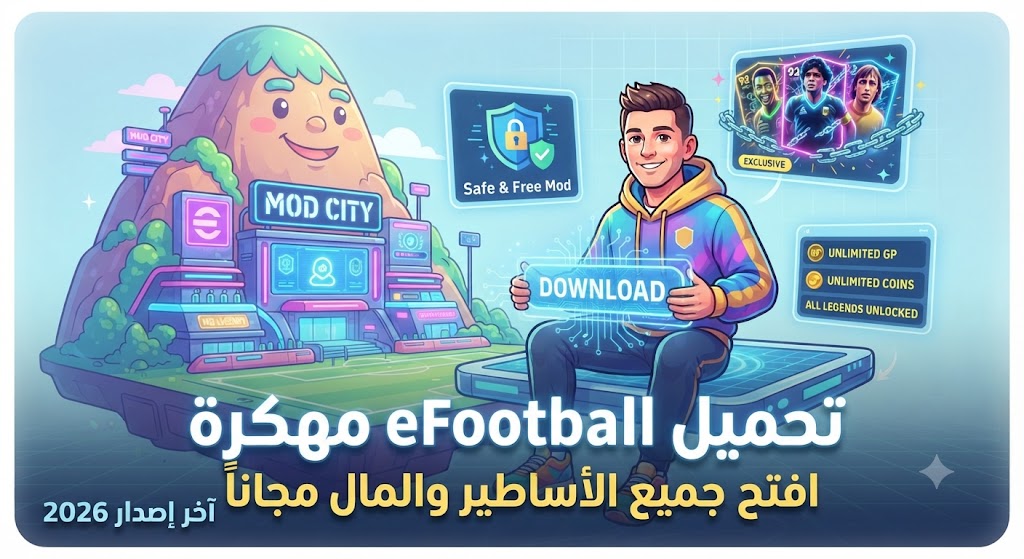 تحميل eFootball PES 2024 مهكرة (آخر إصدار): افتح جميع الأساطير والمال مجاناً!