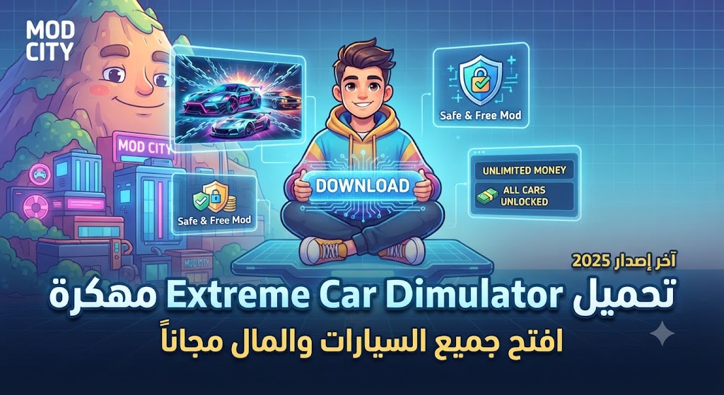 تحميل Extreme Car Driving Simulator مهكرة (آخر إصدار 2025): افتح جميع السيارات والمال مجاناً!