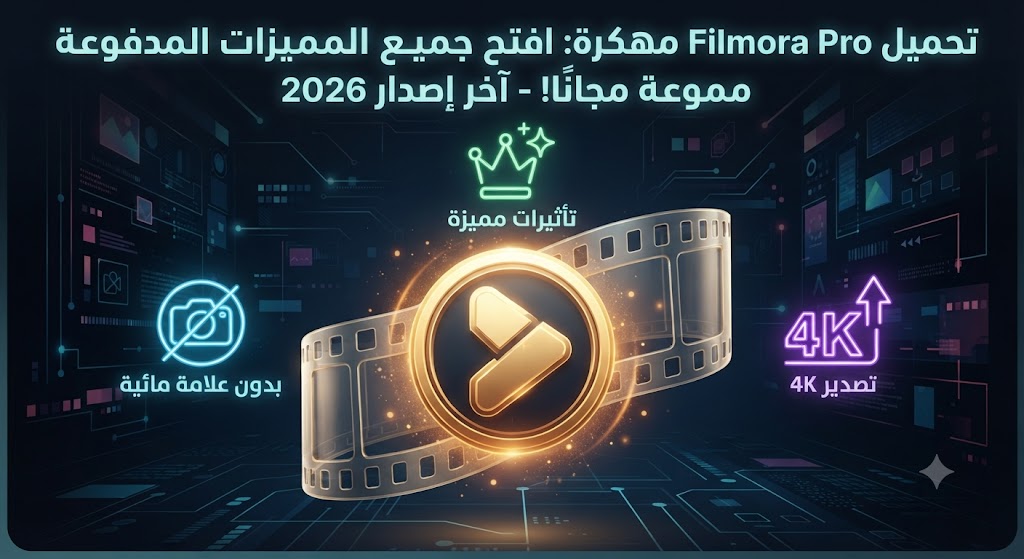 تحميل Filmora Pro مهكرة (Mod APK) آخر إصدار 2026: افتح جميع المميزات المدفوعة مجاناً!