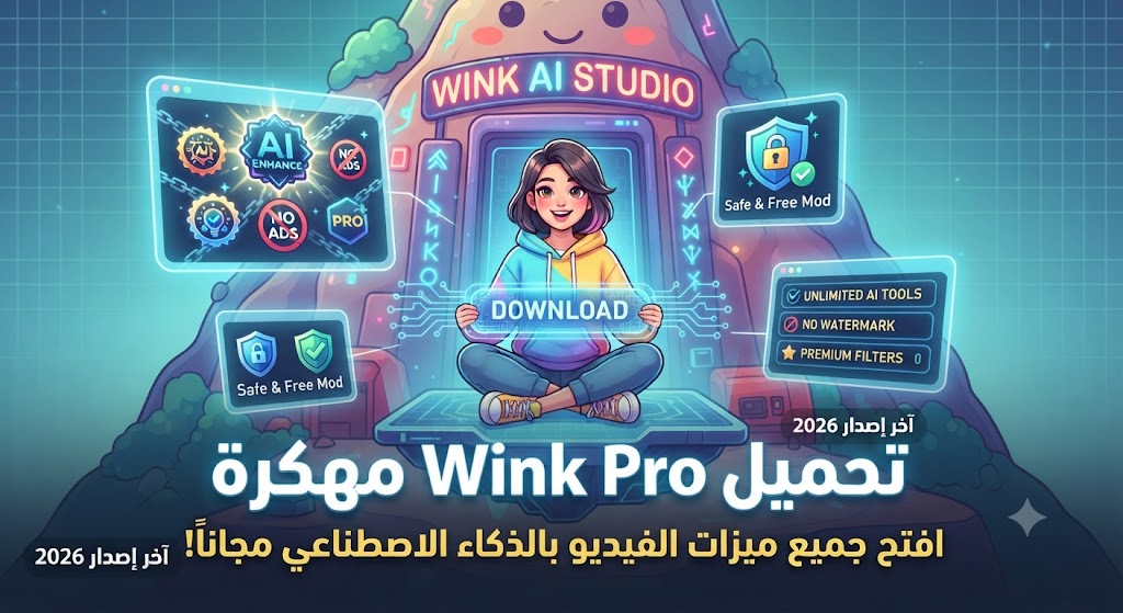 تحميل Wink Pro مهكرة (Wink Mod APK) آخر إصدار 2026: افتح جميع ميزات الفيديو بالذكاء الاصطناعي مجاناً!