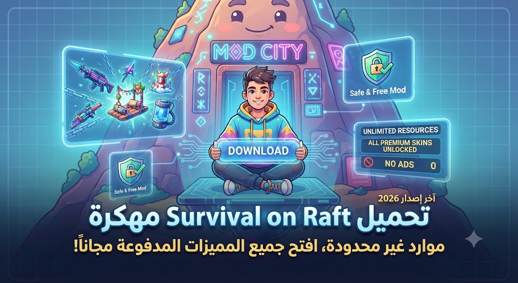 تحميل Survival on Raft: Crafting in Ocean مهكرة (آخر إصدار 2026): موارد غير محدودة، افتح جميع المميزات المدفوعة مجاناً!