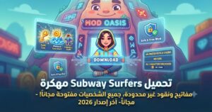 تحميل Subway Surfers مهكرة (Mod APK) آخر إصدار 2026: مفاتيح ونقود غير محدودة، جميع الشخصيات مفتوحة مجاناً!