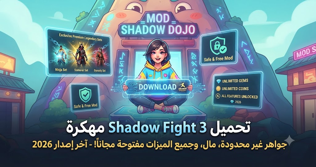 تحميل Shadow Fight 3 مهكرة (Mod APK) آخر إصدار 2026: جواهر غير محدودة، مال، وجميع الميزات مفتوحة مجاناً!