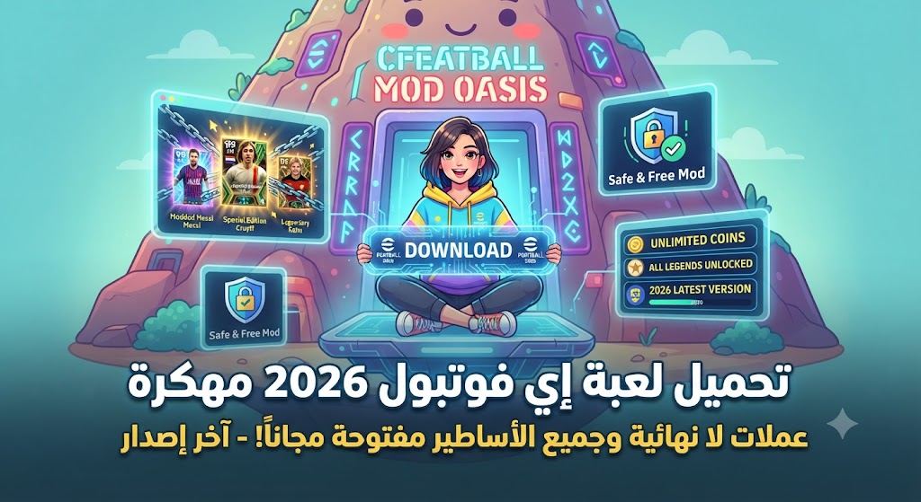 تحميل لعبة إي فوتبول 2026 مهكرة (eFootball 2026 Mod APK) آخر إصدار: عملات لا نهائية وجميع الأساطير مفتوحة مجاناً!