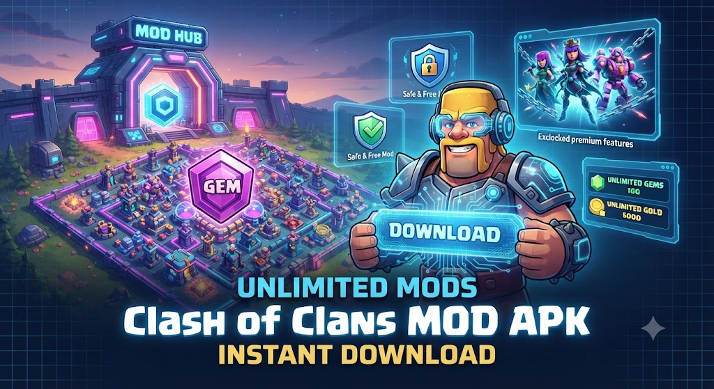 تحميل كلاش أوف كلانس مود Clash of Clans Mod APK (آخر إصدار 2026): موارد غير محدودة وميزات مفتوحة مجاناً!